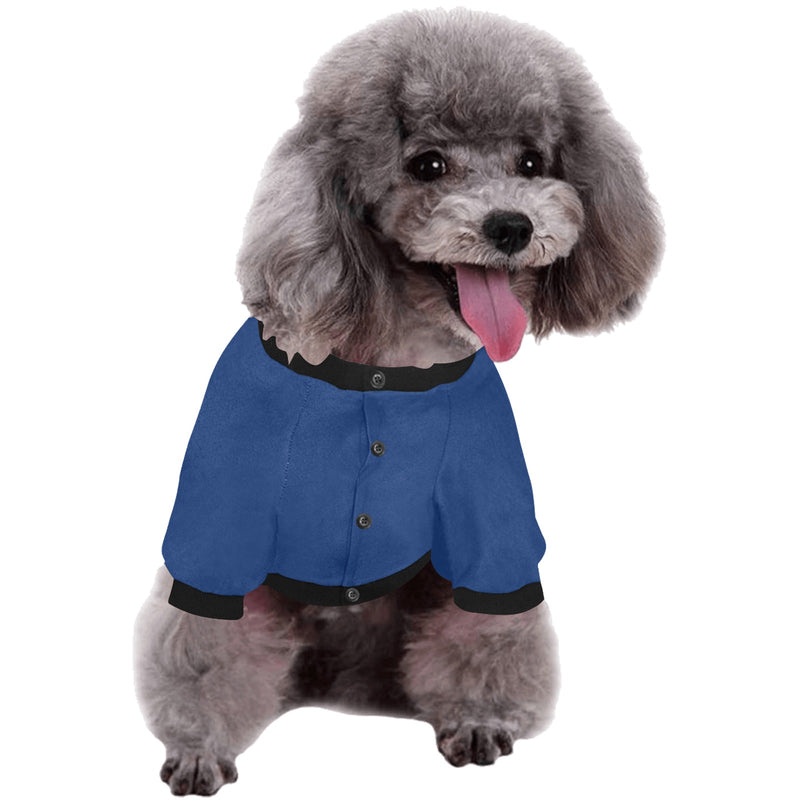 tex blue 2 Pet Dog Round Neck Shirt - Objet D'Art