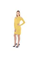 Aspen Gold Cold Shoulder Long Sleeve Dress (Model D37) - Objet D'Art