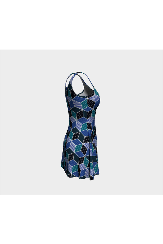 ISOClectic Blue Flare Dress - Objet D'Art Online Retail Store