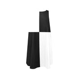 Black and White Sleeveless A-Line Pocket Dress - Objet D'Art