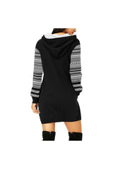 Aztec Accented Hoodie Mini Dress - Objet D'Art