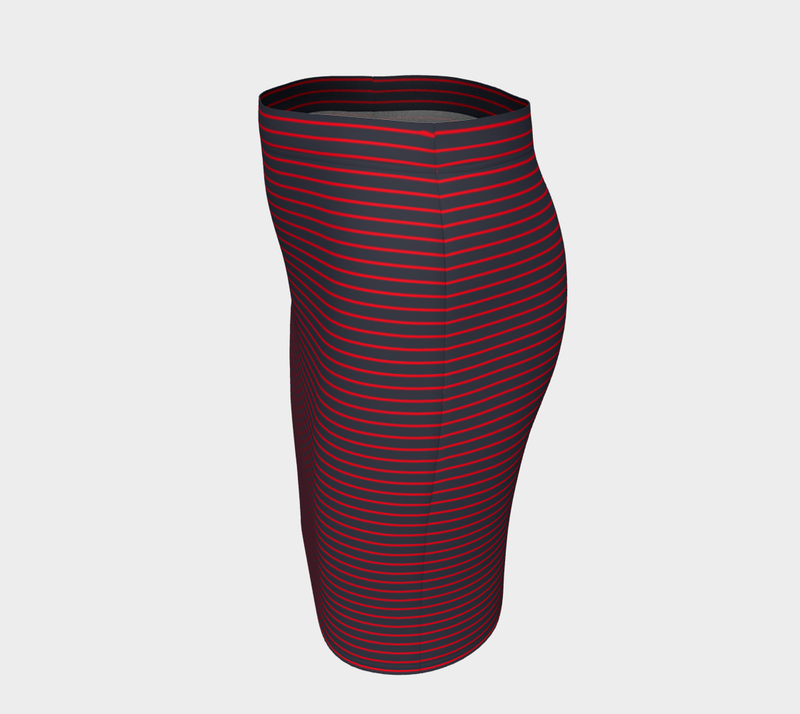 Striped Fitted Skirt - Objet D'Art