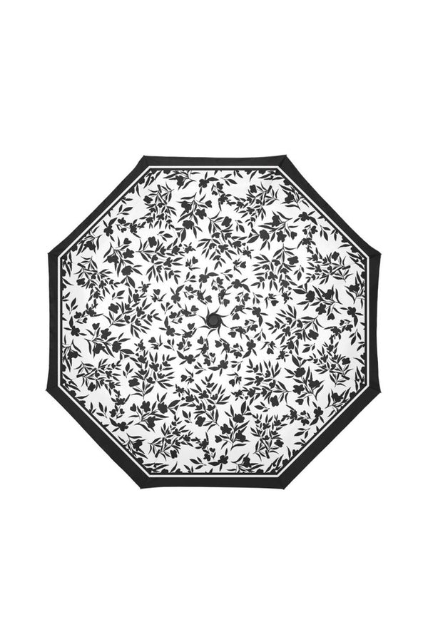 floral silhouette umbrella Auto-Foldable Umbrella (Model U04) - Objet D'Art