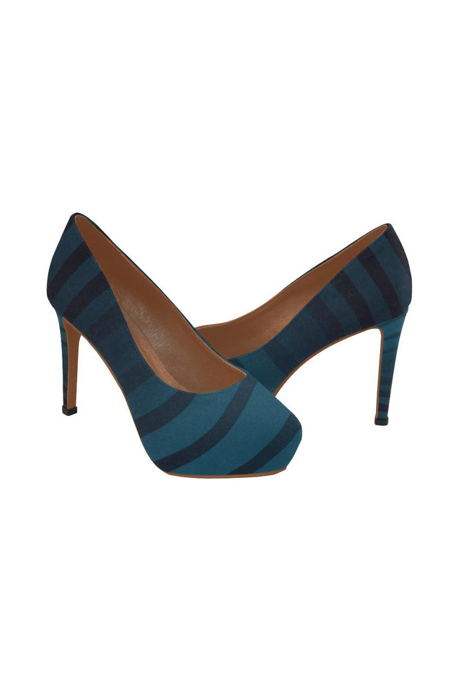 Blue Zebra Women's High Heels - Objet D'Art