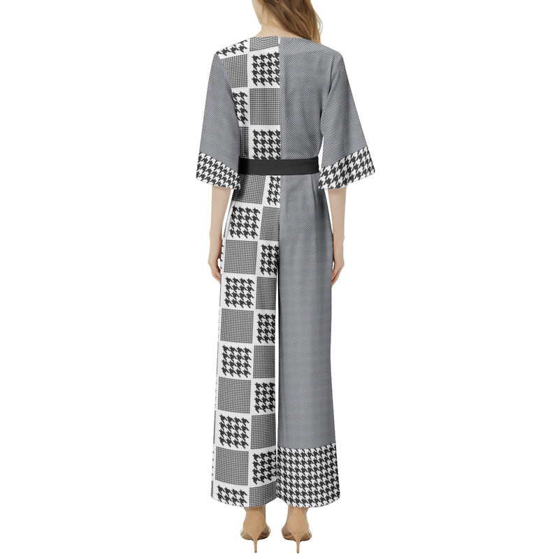 Dolman Sleeve Belted Wide Leg Jumpsuit - Objet D'Art