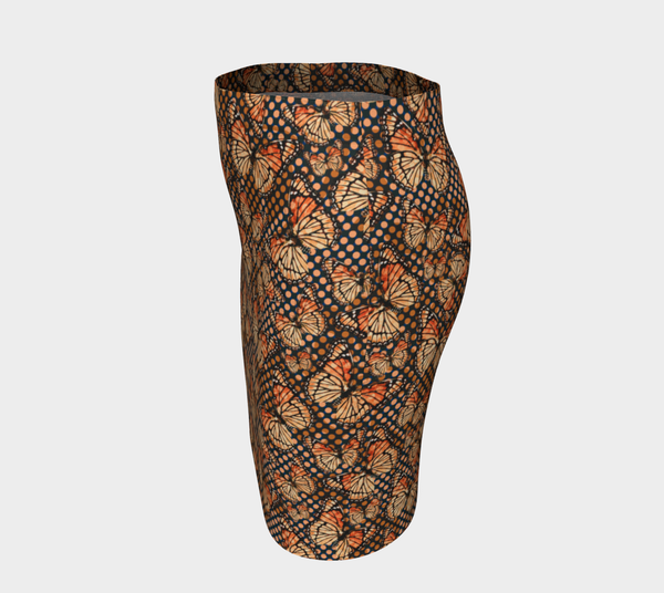 Butterfly Print Fitted Skirt - Objet D'Art