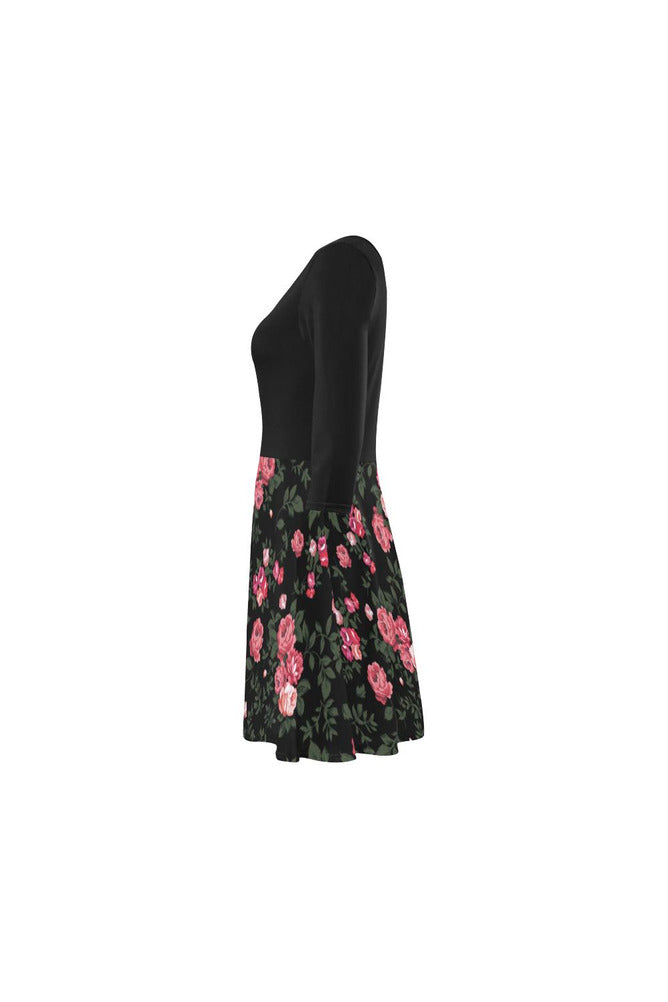 floral darkness d23 3/4 Sleeve Sundress (D23) - Objet D'Art