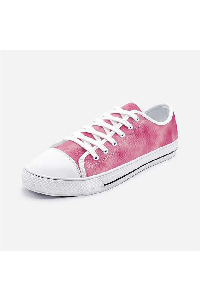 Pink Cotton Candy Unisex Low Top Canvas Shoes - Objet D'Art
