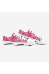 Pink Cotton Candy Unisex Low Top Canvas Shoes - Objet D'Art