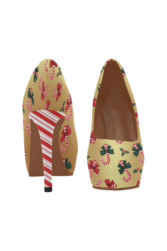 Golden Candy Cane High Heels - Objet D'Art