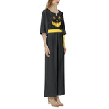 Jack o Lantern Dolman Sleeve Belted Wide Leg Jumpsuit - Objet D'Art