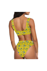Sun and Fun Sport Top & High-Waist Bikini Swimsuit - Objet D'Art