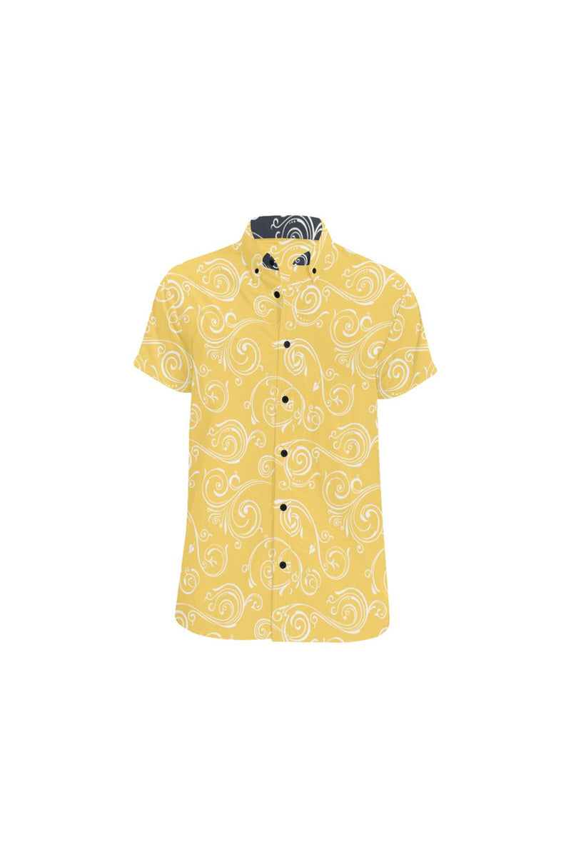Aspen Scroll Men's All Over Print Short Sleeve Shirt (Model T53) - Objet D'Art
