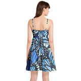 Spaghetti Strap Sleeveless Falred Hem Short Dress - Objet D'Art