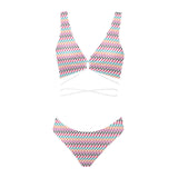 color geo print 7BA Cross String Bikini Set (Model S29) - Objet D'Art