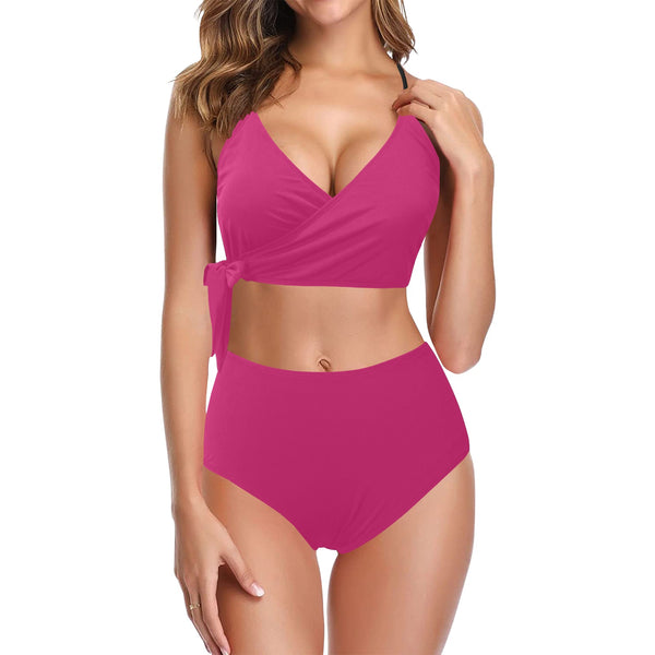 innuendo 2 polka dot print Knot Side Bikini Swimsuit (Model S37) - Objet D'Art