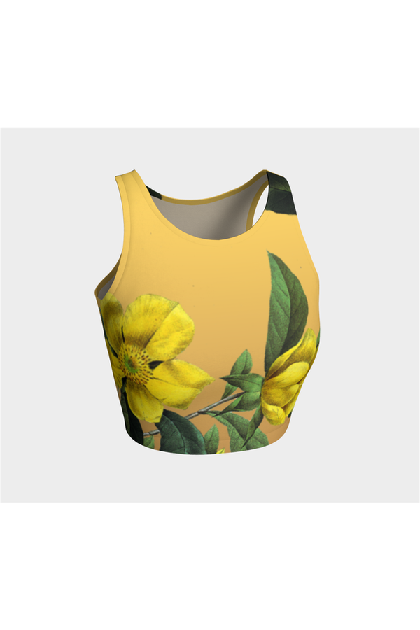 Golden Christmas Rose Athletic Top - Objet D'Art