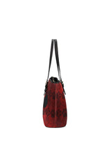 paw print 4 tote bag Leather Tote Bag/Small (Model 1651) - Objet D'Art