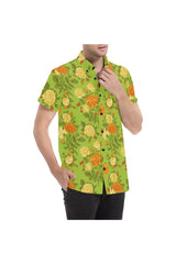 Floral Fellow Men's All Over Print Short Sleeve Shirt (Model T53) - Objet D'Art
