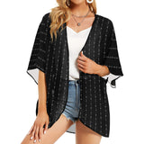 unbroken arrow rising print 2 Women's Kimono Chiffon Cover Up (Model H51) - Objet D'Art