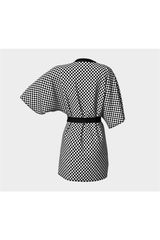 Micro Checker Kimono Robe - Objet D'Art