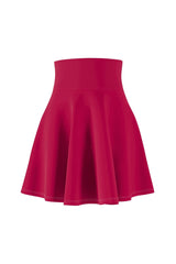 Coral Red Women's Skater Skirt - Objet D'Art