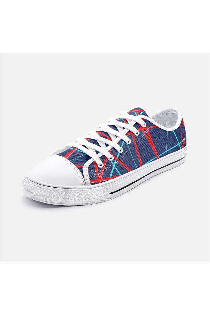 Anaglyph Light Show Unisex Low Top Canvas Shoes - Objet D'Art