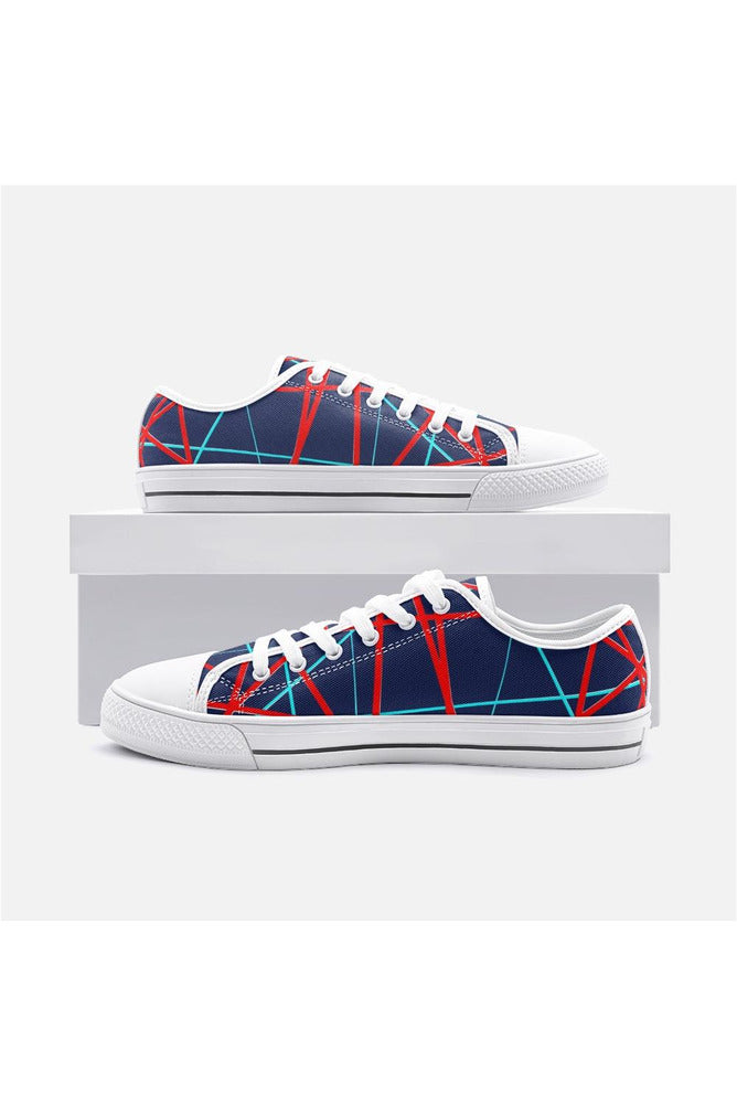 Anaglyph Light Show Unisex Low Top Canvas Shoes - Objet D'Art