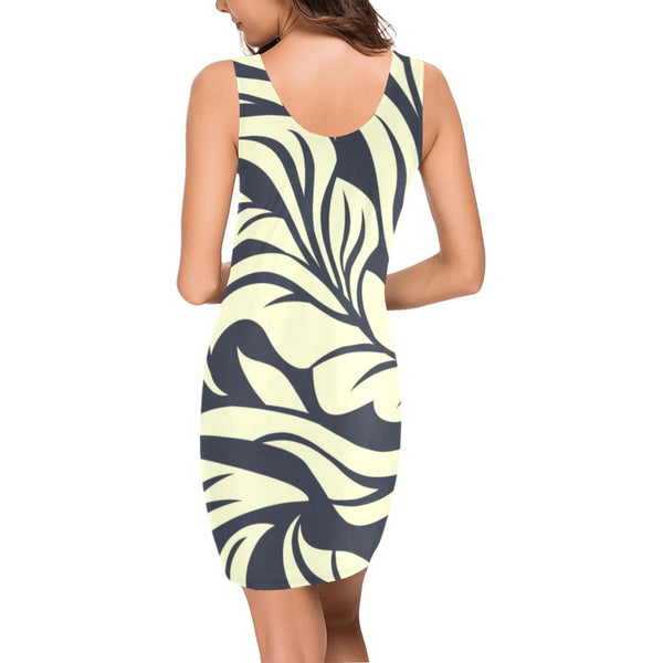 petal play print Medea Vest Dress (Model D06) - Objet D'Art