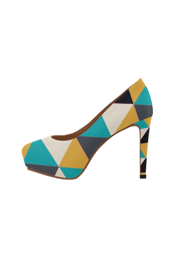 HEXAGON GOLD Women's High Heels - Objet D'Art Online Retail Store