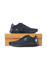 Stars on Blue Women’s Running Shoes (Model 020) - Objet D'Art