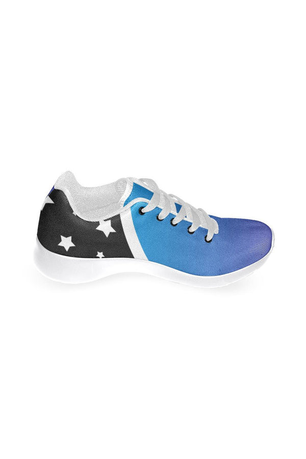 Blue Gradient & Stars Women’s Running Shoes (Model 020) - Objet D'Art