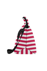 Red Stripes Neoprene Lunch Bag/Large (Model 1669) - Objet D'Art