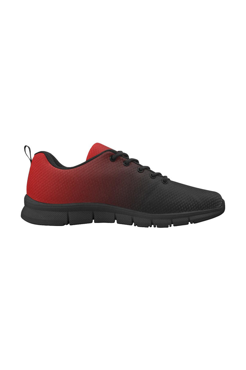 Fade Black to Red Women's Breathable Running Shoes - Objet D'Art Online Retail Store