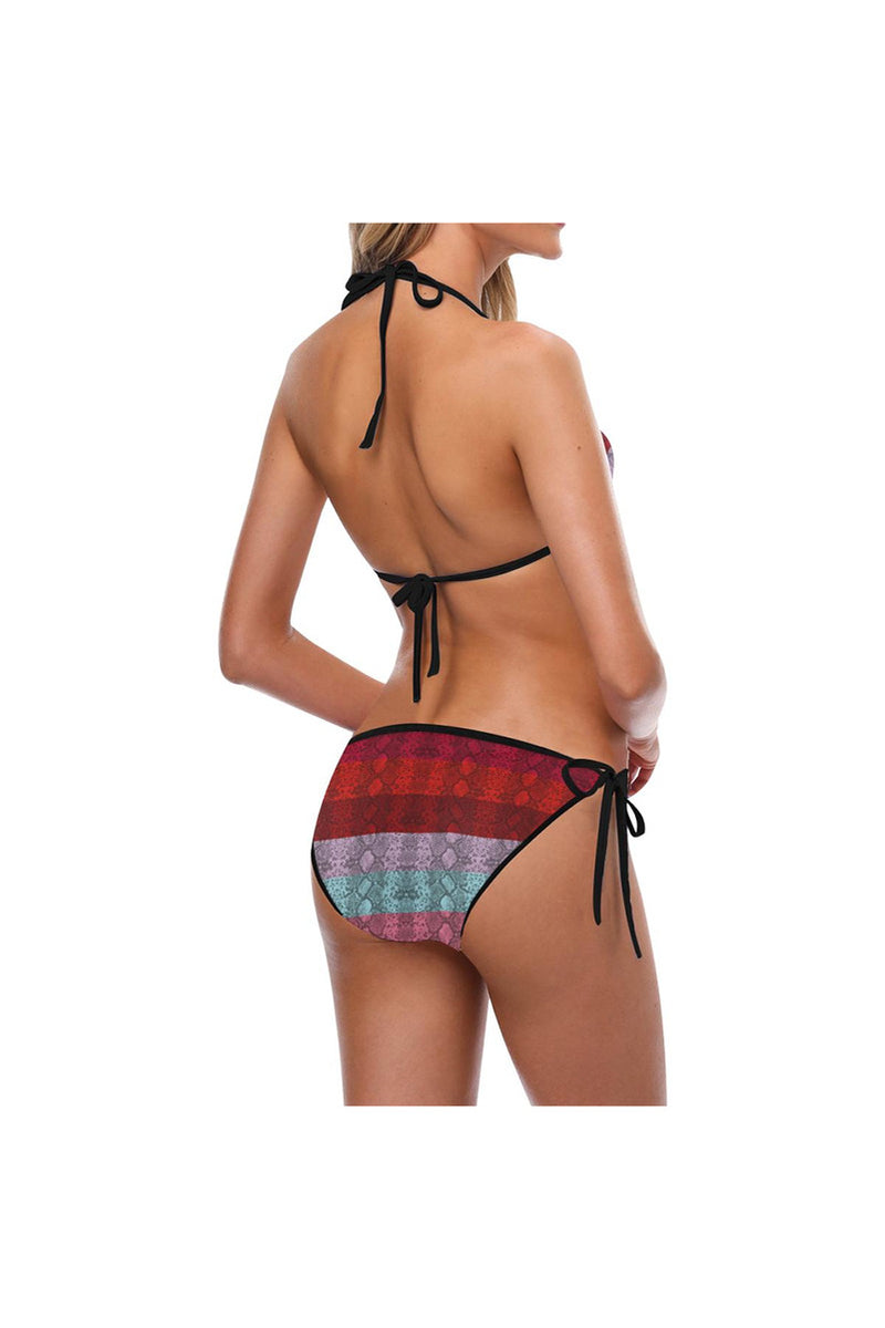 Multicolored Snakeskin Custom Bikini Swimsuit - Objet D'Art