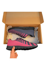 Peacock Pink Women's Breathable Running Shoes (Model 055) - Objet D'Art