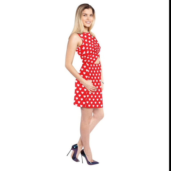 All Heart Sleeveless Cutout Waist Knotted Dress - Objet D'Art Online Retail Store