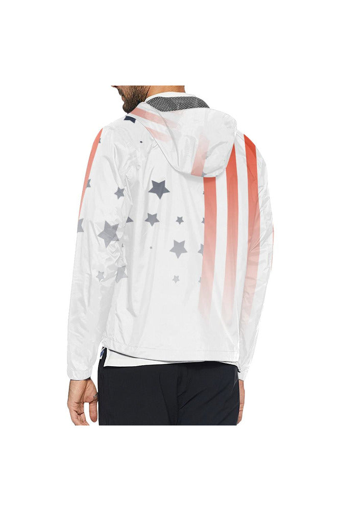 Star Spangled Cover All Over Print Windbreaker for Men (Model H23) - Objet D'Art