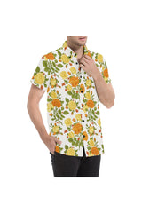 Floral Fellow Men's All Over Print Short Sleeve Shirt (Model T53) - Objet D'Art