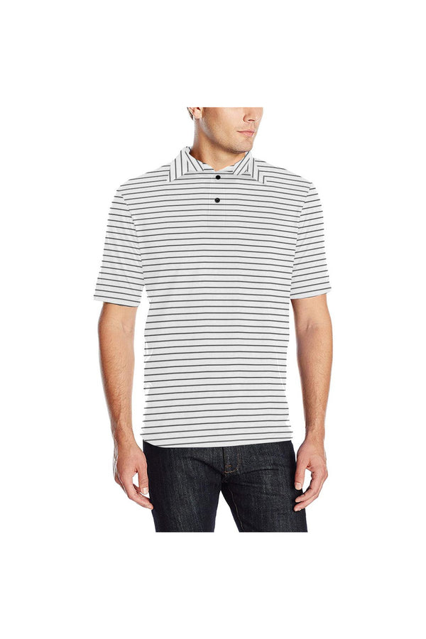 Stripes Men's Polo Shirt - Objet D'Art