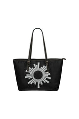 Equalizing Rays Leather Tote Bag/Small - Objet D'Art
