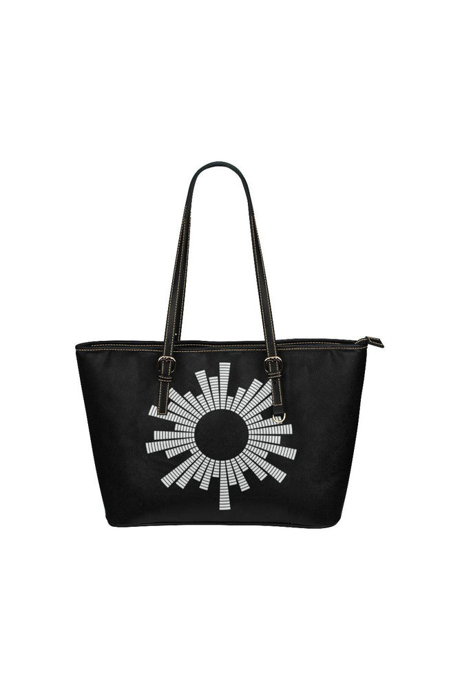 Equalizing Rays Leather Tote Bag/Small - Objet D'Art