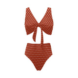 Micro Polkadot Chest Bowknot Bikini Swimsuit - Objet D'Art