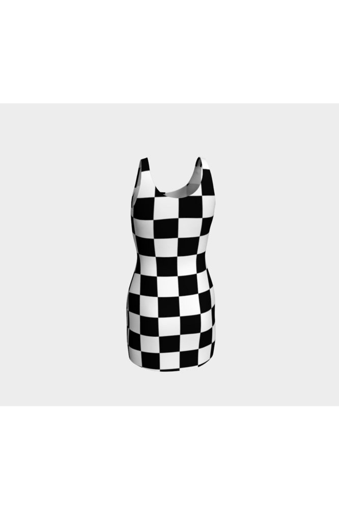 Checkered Bodycon Dress - Objet D'Art