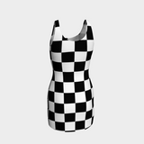 Checkered Bodycon Dress - Objet D'Art