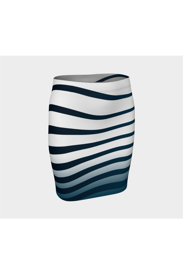 White Tiburon Fitted Skirt - Objet D'Art