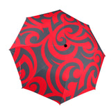 trible scroll print 2 Semi-Automatic Foldable Umbrella (Model U12) - Objet D'Art