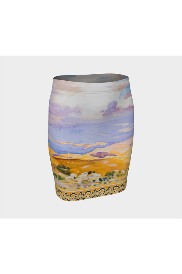 From Jerusalem Fitted Skirt - Objet D'Art