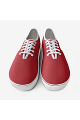 Tomato Red Unisex Canvas Shoes - Objet D'Art