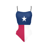 tex flag 1 Spaghetti Strap Cut Out Sides Swimsuit (Model S28) - Objet D'Art